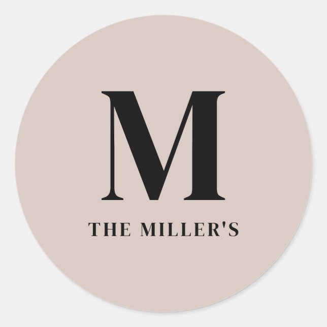 Clean & Modern Initial Sticker (Front)