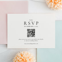 Clean Modern Qr Code Wedding 