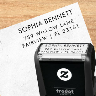 Clean Modern Self-Inking Mailing Address Stamp
