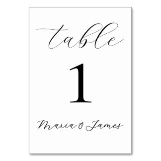 Clean & Modern Table Number Signs