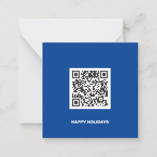 Clean Monochrome Corporate QR Code Christmas Tree Card