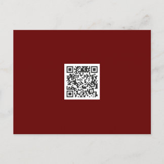 Clean Monochrome Flat Colour QR Code Postcard