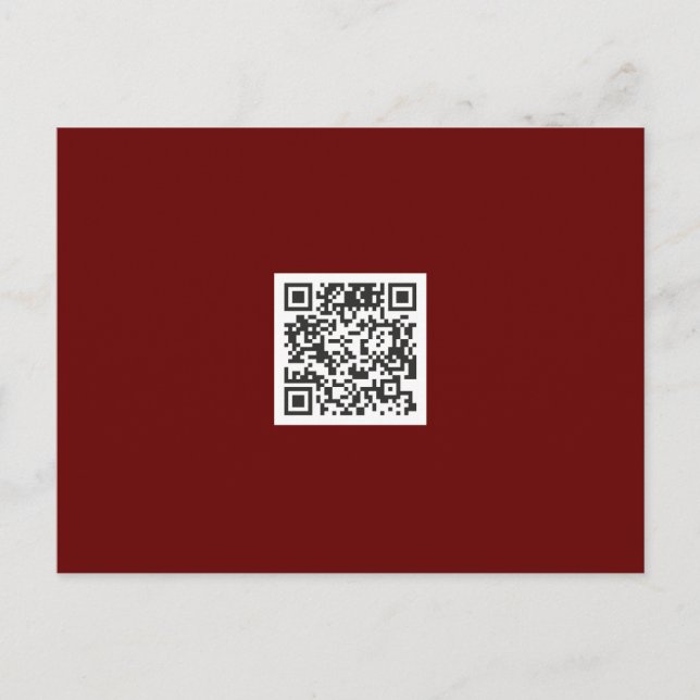 Clean Monochrome Flat Colour QR Code Postcard (Front)