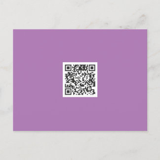 Clean Monochrome Flat Colour QR Code Postcard