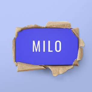 Clean Neon Blue Professional Typography Business Card