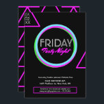 Clean Neon Night Club Flyer Promotional Invitation<br><div class="desc">Clean Neon Party Theme Night Club Flyer</div>