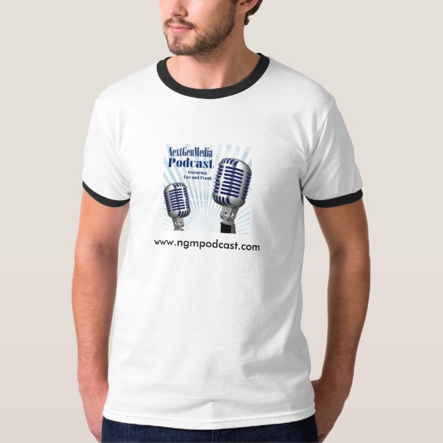 Clean NGMPodcast Ringer T-Shirt (Front)