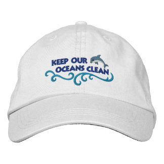 Clean Oceans Embroidered Hat