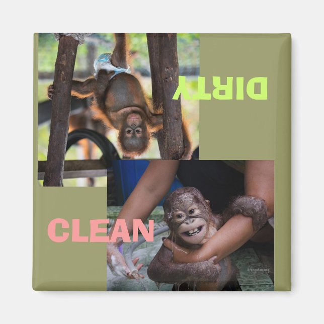 Clean or Dirty Dishes dishwasher Magnet (Front)