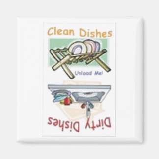 Clean or Dirty Dishes Magnet