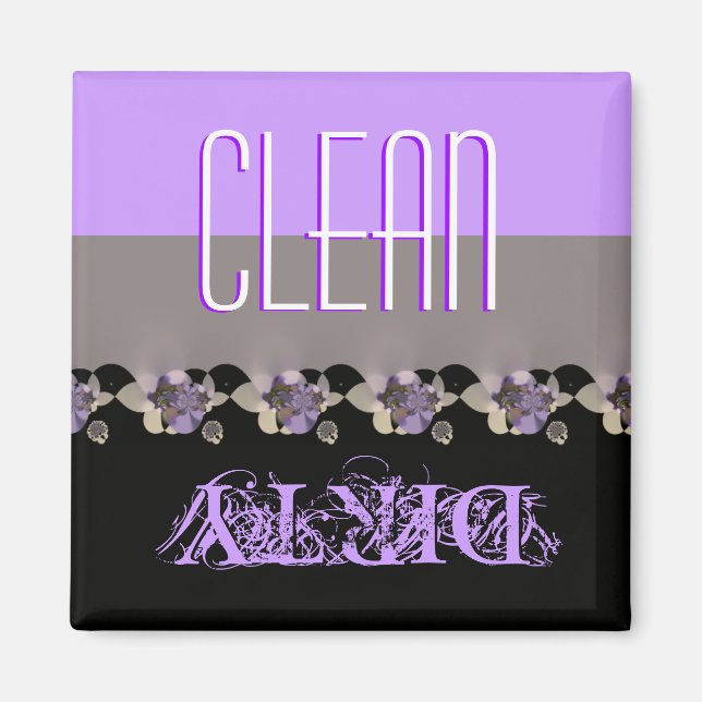 Clean or Dirty Dishwasher Magnet (Front)