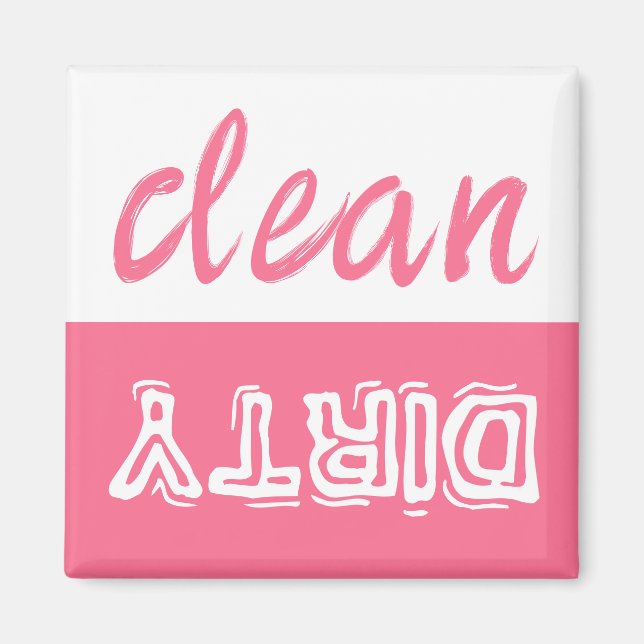 Clean or Dirty Dishwasher Magnet (Front)