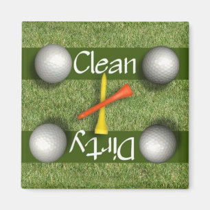 Clean or Dirty Golf Dishwasher Magnet