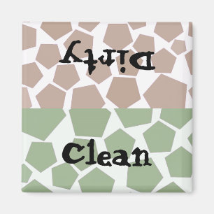 Clean or Dirty Hexagon Design Magnet