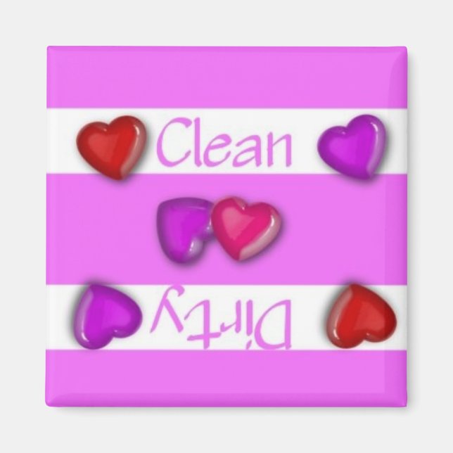 Clean or Dirty Valentine's Dishwasher Magnet (Front)