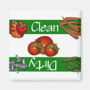 Clean or Dirty Veggies Dishwasher Magnet
