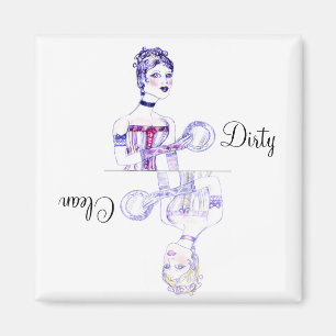 Clean or Dirty Victorian Dishwasher Magnet