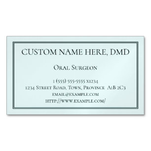 Clean Oral Surgeon Magnetic Business Card