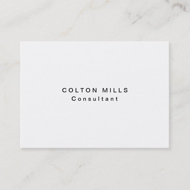 Clean Original Black White Handwriting Minimalist Business Card (Front)