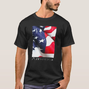 Clean Patriotic Usa America Flag Honour Military V T-Shirt