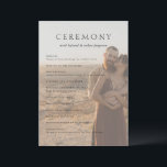 Clean Photo Modern Wedding Programme<br><div class="desc">Modern wedding program featuring a simple yet elegant design over two of your favourite photos.</div>