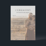 Clean Photo Modern Wedding Programme<br><div class="desc">Modern wedding program featuring a simple yet elegant design over two of your favourite photos.</div>