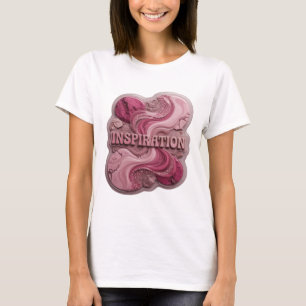 Clean Pink INSPIRATION Artistic Motif T-Shirt