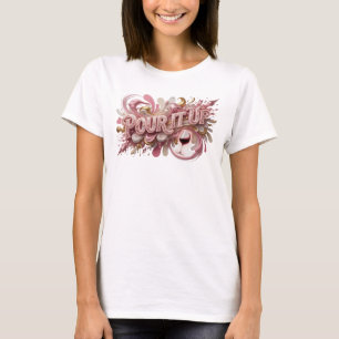 Clean Pink POUR IT UP Print T-Shirt