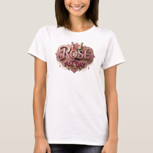 Clean Pink ROSE ALL DAY Tee