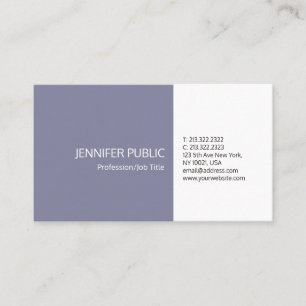 Clean Plain Elegant Colours Modern Professional Business Card