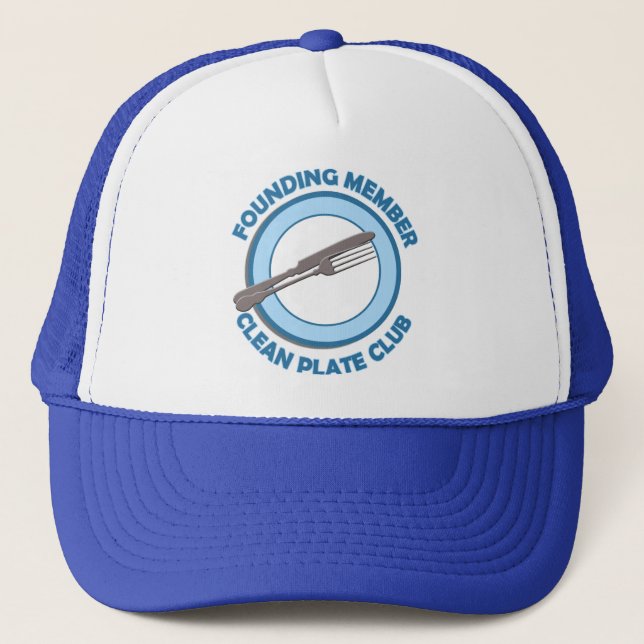 Clean Plate Club Founding Member Trucker Hat (Front)