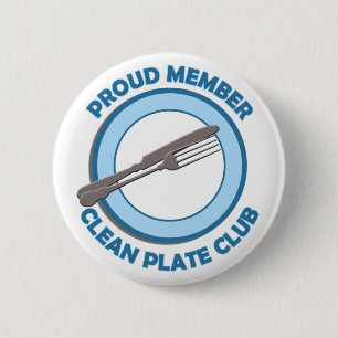 Clean Plate Club Proud Member 6 Cm Round Badge