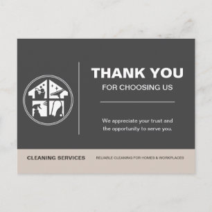 Clean Plumber / Electrician Brand Thank You Card