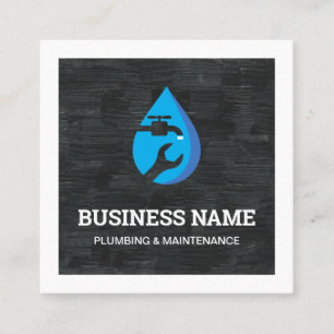 Clean Plumber / Electrician (Generic) Square Business Card