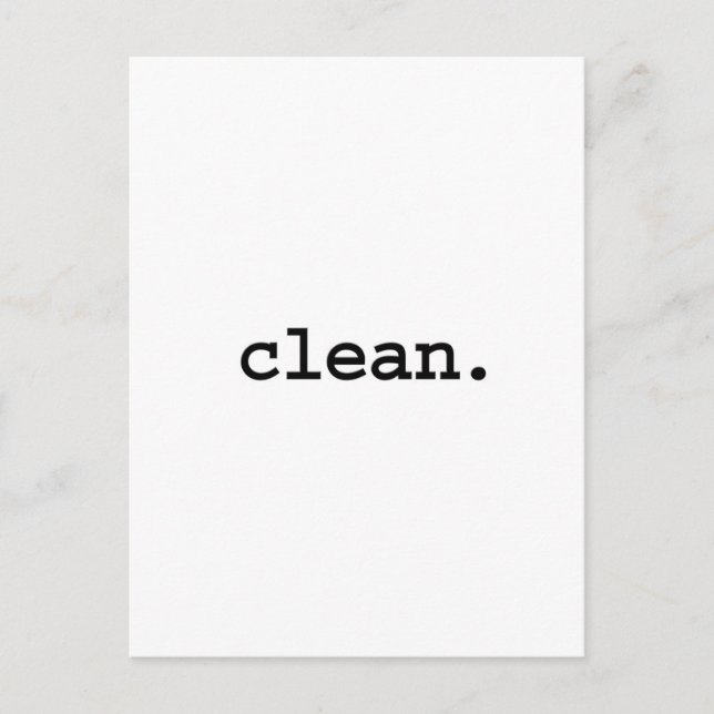 clean. postcard (Front)