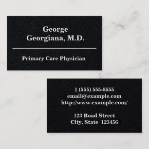 Clean Primary Care Physician Business Card