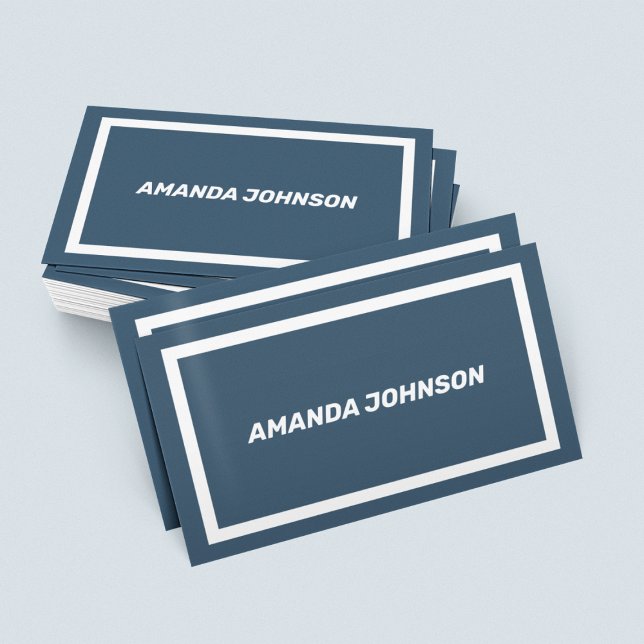 Clean Professional Blue & White Branding Script  Business Card (Creator Uploaded)