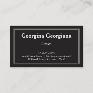 Clean & Professional Lawyer Business Card
