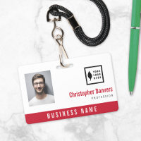 Clean Red White Add Your Logo Office Employee