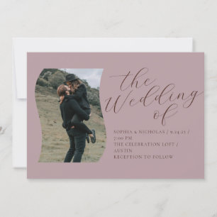 Clean Script Calligraphy Wedding Invitation