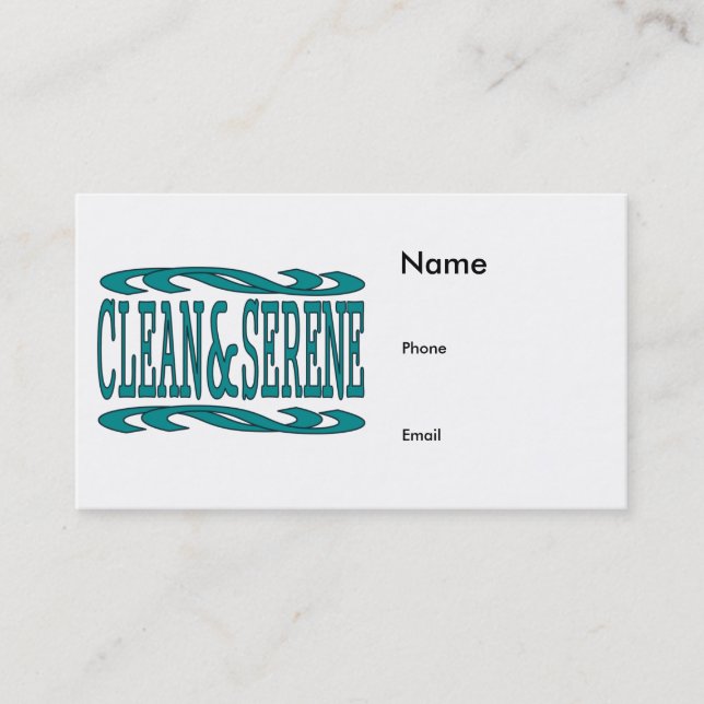 Clean & Serene Business Card (Front)