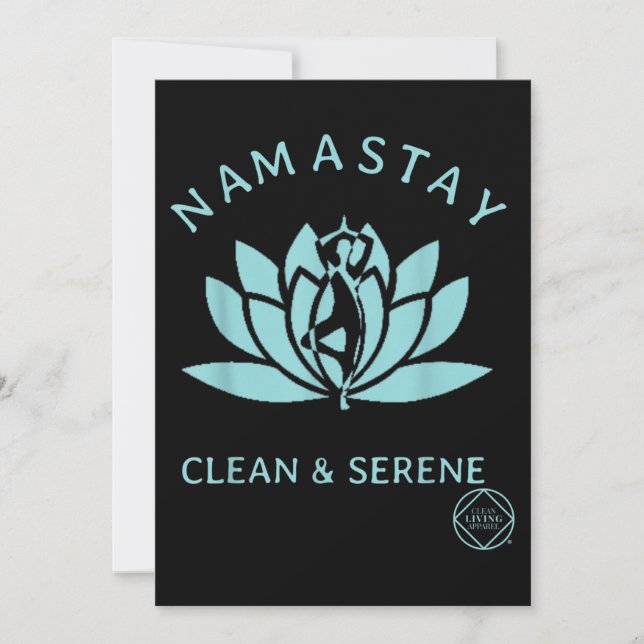 Clean & Serene Yoga Narcotics Anonymous Invitation (Front)