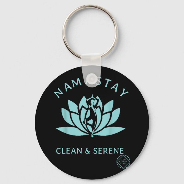 Clean & Serene Yoga Narcotics Anonymous Key Ring (Front)