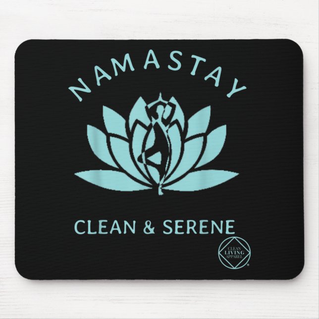 Clean & Serene Yoga Narcotics Anonymous Mouse Mat (Front)