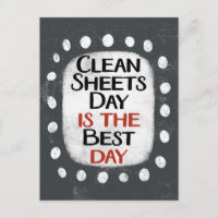 Clean Sheets Day Postcard