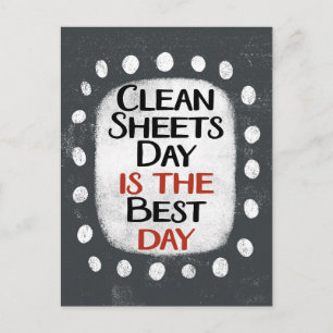Clean Sheets Day Postcard
