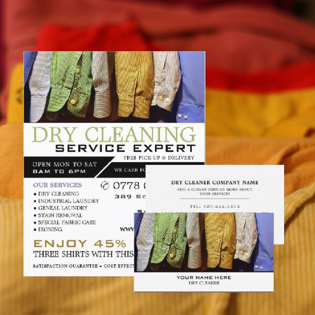 Clean Shirts, Dry Cleaners, Cleaning Advertising Flyer (Creator Uploaded)