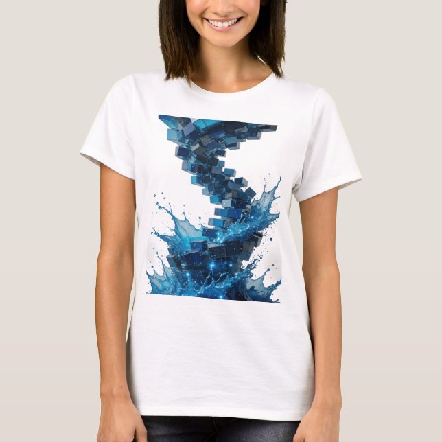 Clean Silver ABSTRACT ART Custom Tee (Front)