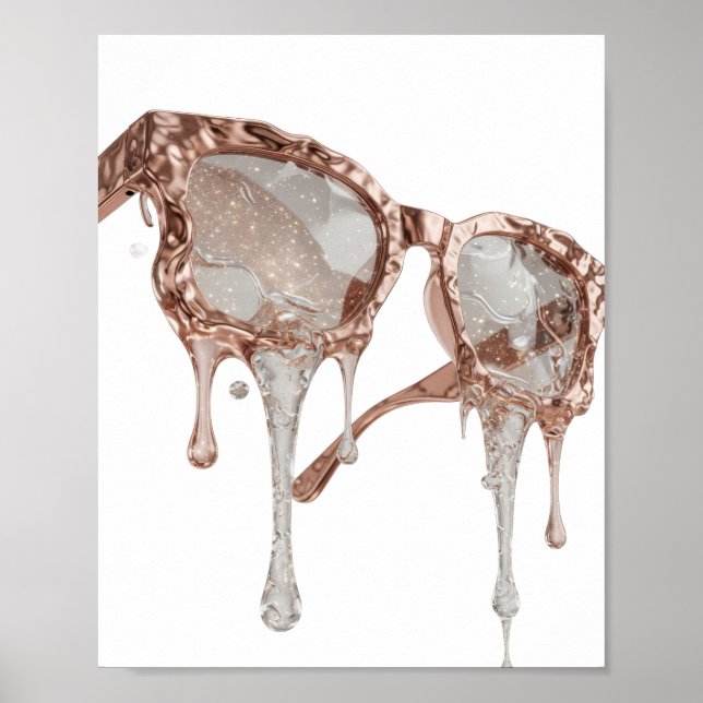 Clean Silver ABSTRACT ART Design Poster (Front)