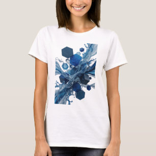 Clean Silver ABSTRACT ART Design T-Shirt